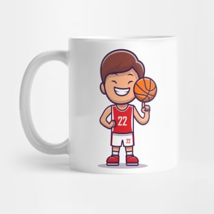 Boy Playing Basketball Mug